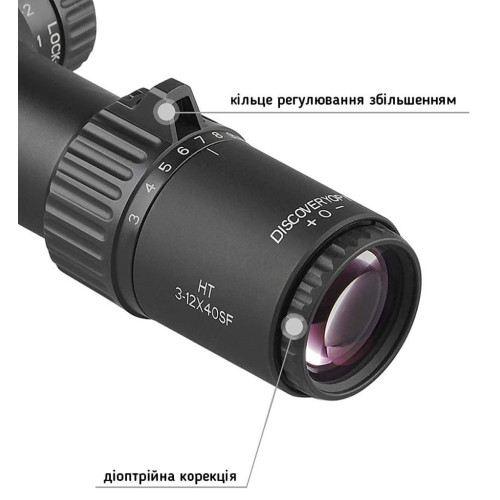 Прицел Discovery Optics HT 3-12x40 SF FFP (30 мм, без подсветки) фото 6