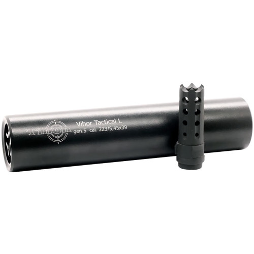 Глушитель Tihon Vihor Tactical-L кал. 5,45/.223 Rem. Резьба 1/2"-28 UNEF (ДТК - титан) фото