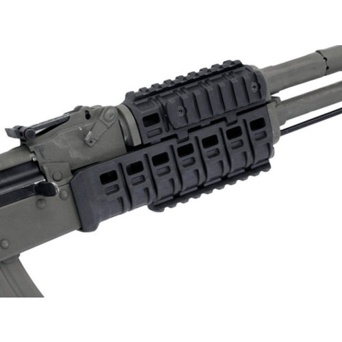Цевье DLG Tactical (DLG-136) для АК-47/74 c планкой Picatinny + слоты M-LOK (полимер) черное фото 5