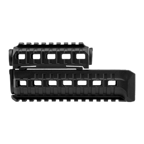 Цевье DLG Tactical (DLG-099) для АК-47/74 c 2-мя планками Picatinny + слоты M-LOK (полимер) черное фото 3