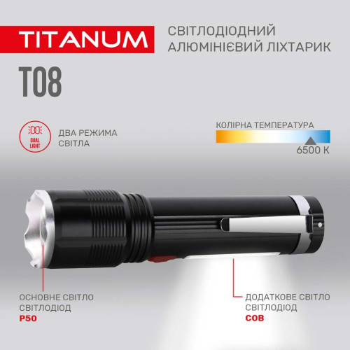 Портативный светодиодный фонарь TITANUM TLF-T08 фото 8