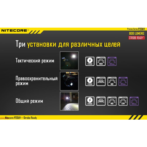 Ліхтар Nitecore P20UV фото 3