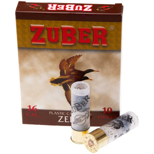 Патрон Zuber Zero кал. 16/70 дробь №3/0, навеска 28 гр фото
