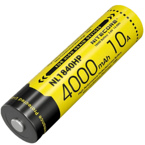 Акумулятор літієвий Nitecore NL1840HP Li-Ion 18650 3.6V (10A, 4000mAh) фото