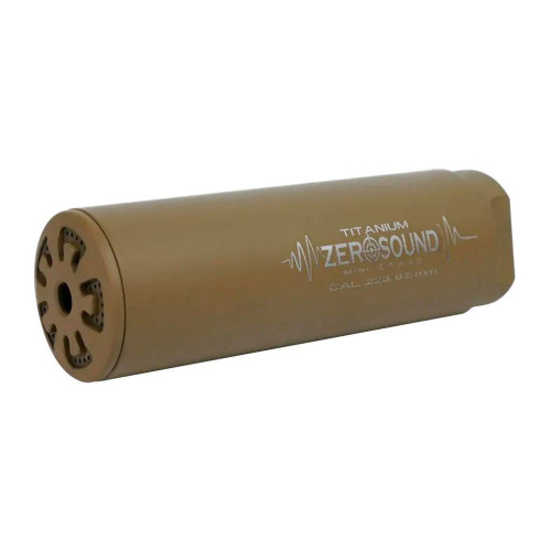 Глушник Zero Sound TITANium Mini Brake кал. 223 - 6,5 Creedmoor. Різьба 1/2"-28 UNEF. Колір - Coyote tan фото 2