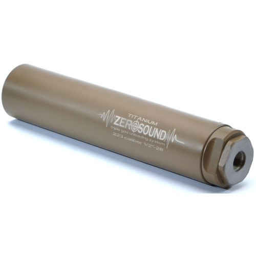 Глушитель ZeroSound TITAN кал .223-6,5 creedmoor. Резьба 1/2-28 UNEF. Цвет - FDE фото