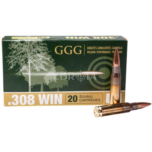Патрон GGG кал. 308 Win куля Sierra MatchKing HPBT, маса 11.66 гр/180 гран фото
