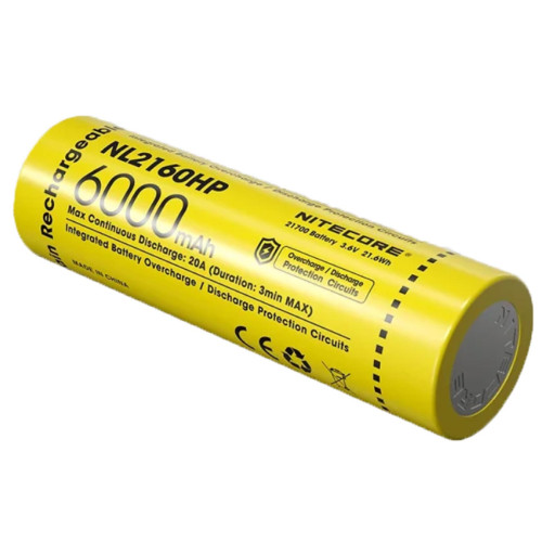 Акумулятор літієвий Nitecore NL2160HP Li-Ion 21700 (6000mAh) фото 3