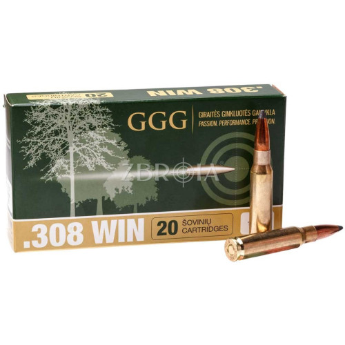 Патрон GGG кал. 308 Win куля Sierra GameKing SBT, маса 10.69 гр/165 гран фото