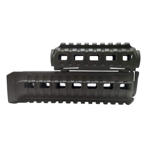 Цівка DLG Tactical для АК-47/74 з 2-ма планками Picatinny + слоти M-LOK (полімер) олива фото 4