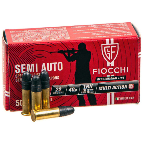 Патрон Fiocchi Semi Auto кал. 22 LR куля LRN, маса 2.59 гр/40 гран фото