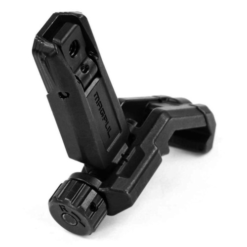 Складной угловой целик Magpul MBUS Pro Offset на планку Picatinny (черный) фото 3