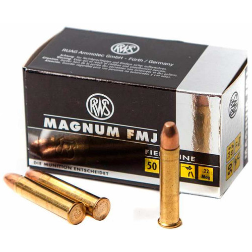 Патрон RWS Magnum FMJ кал. 22 WMR пуля VM, масса 2.6 гр/40 гран фото