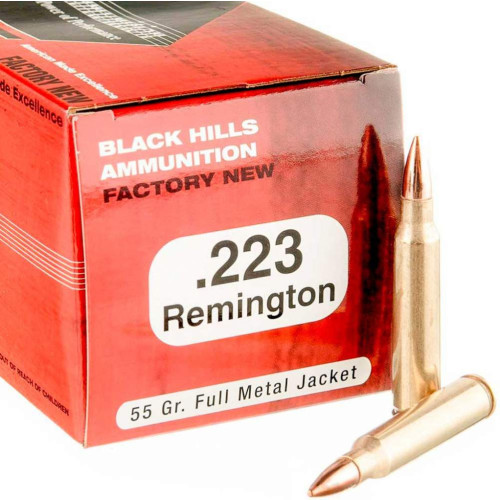 Патрон Black Hills Factory New кал. 223 Rem куля FMJ, маса 3.56 гр/55 гран фото 2