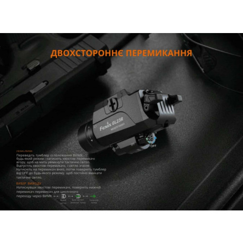 Ліхтар до пістолета Fenix GL23R з лазерним прицілом фото 20