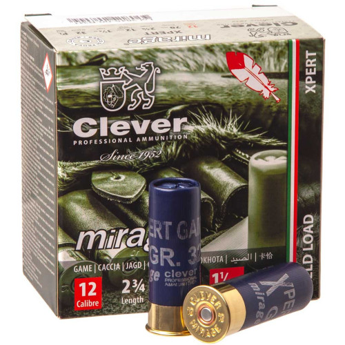 Патрон Mirage T2 Xpert Game кал. 12/70 дробь №3/0, навеска 32 гр фото