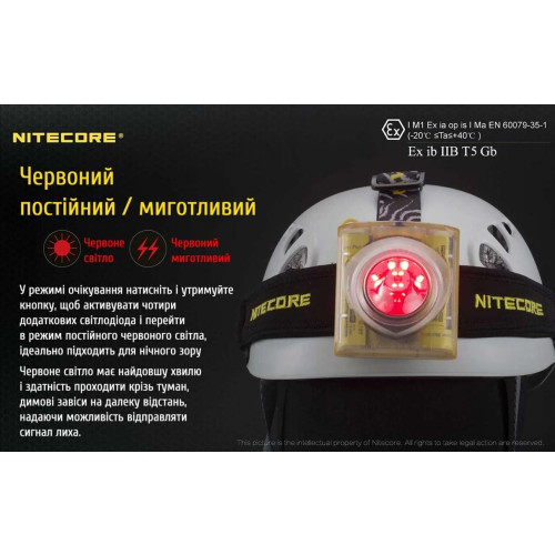 Ліхтар налобний Nitecore EH1 фото 10