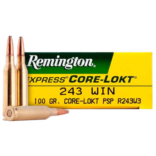 Патрон Remington кал. 243 Win куля Core-Lokt PSP, маса 6.48 гр/100 гран фото 2