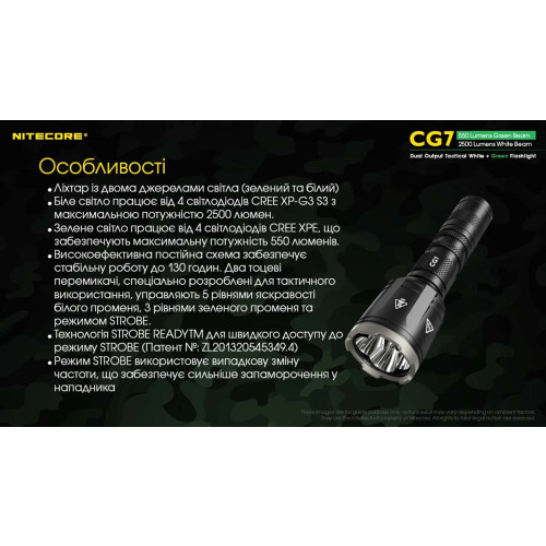 Ліхтар Nitecore CG7 фото 20