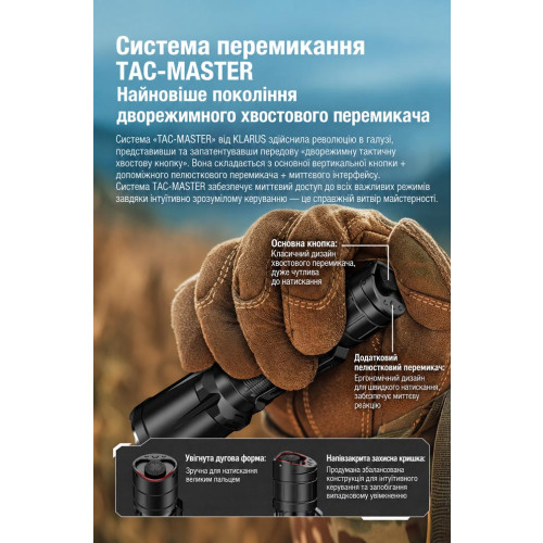 Ручной фонарь Klarus XT11GT Pro 3300 лм/4000 mAh. Black фото 17
