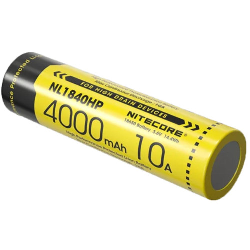 Акумулятор літієвий Nitecore NL1840HP Li-Ion 18650 3.6V (10A, 4000mAh) фото 3
