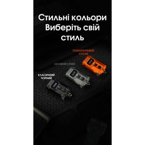 Ліхтар наключний Nitecore TINI 3 MCT чорний фото 18