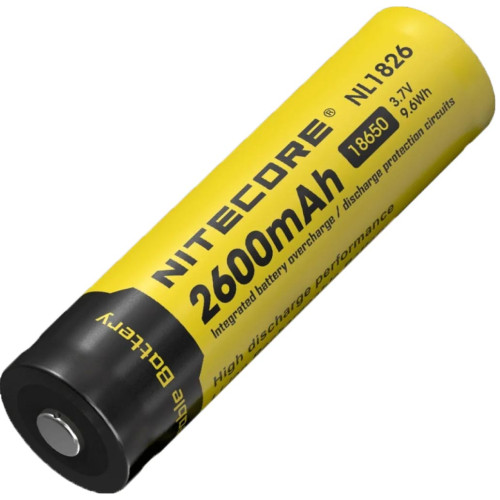Акумулятор літієвий Nitecore NL1826 18650 Li-Ion 3.7V 2600 mAh фото