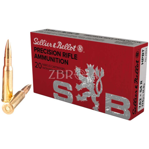 Патрон Sellier & Bellot кал. 7,62x54 R куля HPBT, маса 11.3 гр/174 гран фото