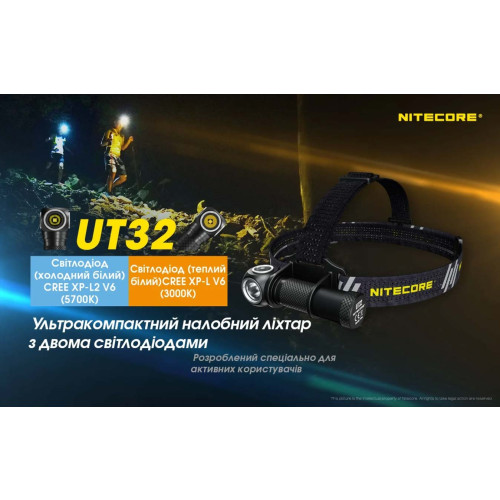Ліхтар налобний Nitecore UT32 фото 5