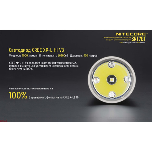 Ліхтар Nitecore SRT7GT фото 6