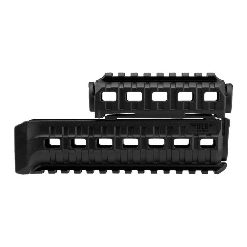 Цевье DLG Tactical (DLG-099) для АК-47/74 c 2-мя планками Picatinny + слоты M-LOK (полимер) черное фото 8