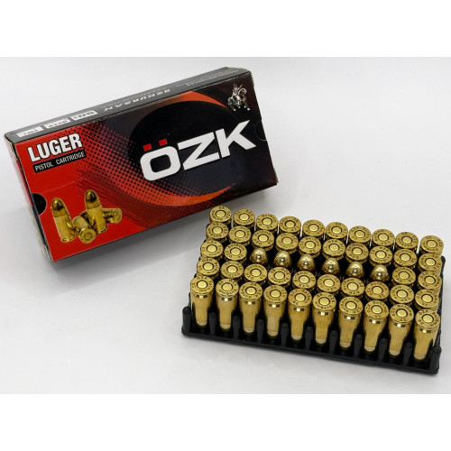 Патрон Ozkursan кал. 9 мм (9x19) Luger пуля FMJ, масса 8,04 г/124 гран фото 2