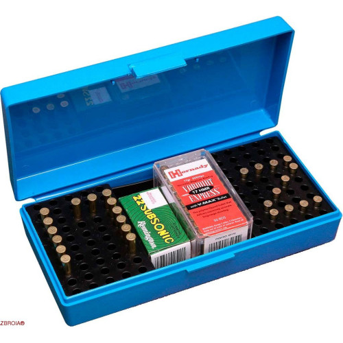 Коробка MTM SB-200 на 250 набоїв кал. 22 LR; на 200 прим. кал. 22 WMR та на 150 шт. кал. 17 HMR фото
