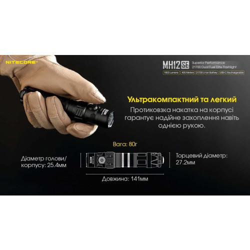 Ліхтар Nitecore MH12SE фото 9