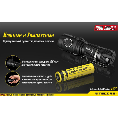 Фонарь Nitecore MH20 фото 2