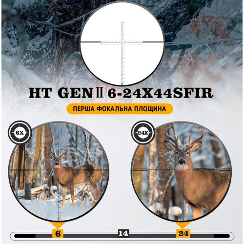 Приціл Discovery Optics HT Gen2 6-24x44 SFIR FFP (30 мм, підсвічування) фото 4