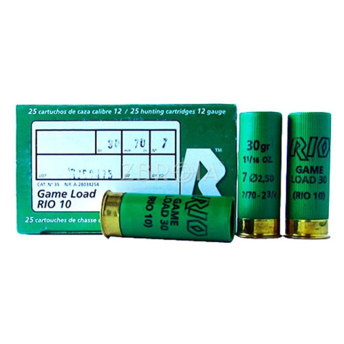 Патрон RIO Game Load-30 NEW кал. 12/70 дробь №7, навеска 30 гр фото 2