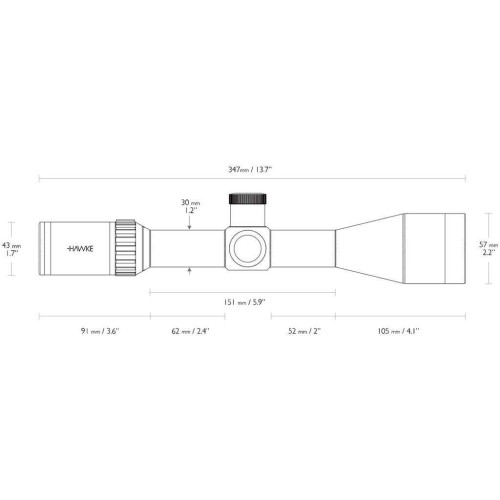 Приціл Hawke Vantage 30 WA 4-16х50.17HMR 16x з підсвічуванням фото 5