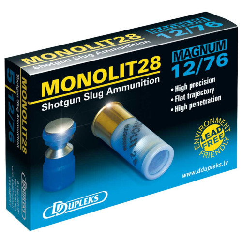 Кульовий патрон D Dupleks Monolit 28 Magnum кал. 12/76 маса 28.4 гр фото