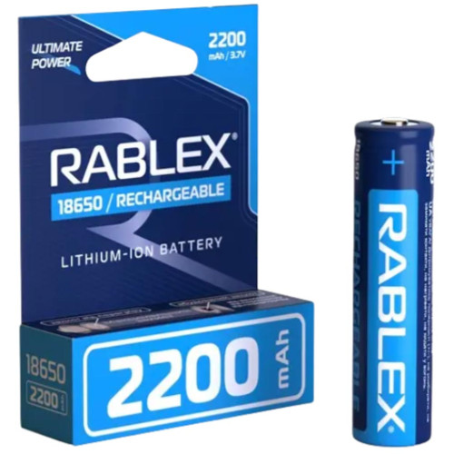 Аккумулятор Rablex 18650 2200 mAh с защитой фото