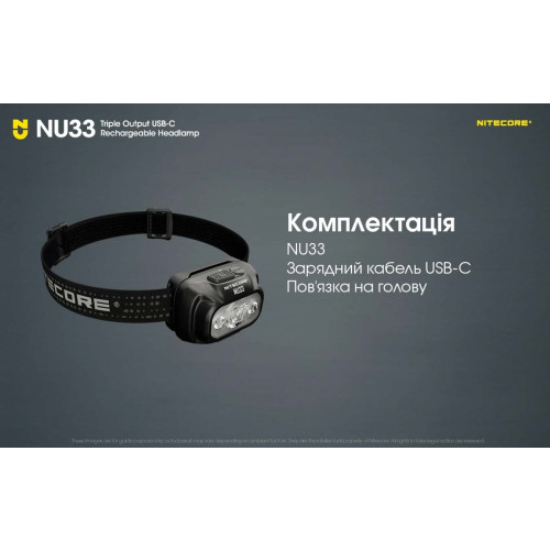 Ліхтар налобний Nitecore NU33 фото 22