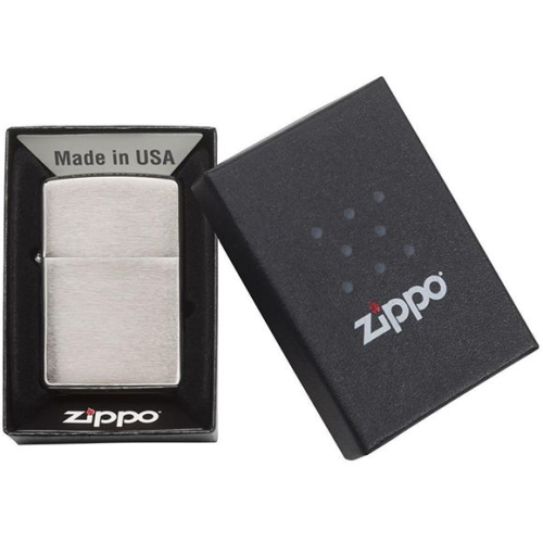 Запальничка Zippo 200 "Brush Fnish Chrome" фото 4