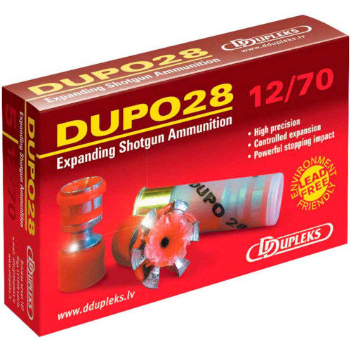 Кульовий патрон D Dupleks Dupo 28 кал. 12/70 маса 28 гр фото