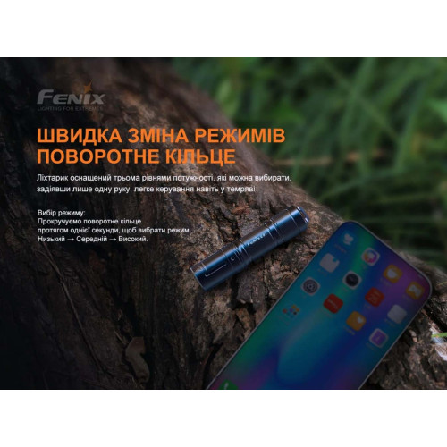 Ліхтар ручний Fenix E01 V2.0 чорний фото 9