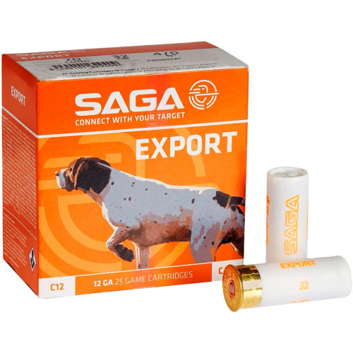 Патрон SAGA Export кал. 12/70 дріб №0, навіска 32 гр фото