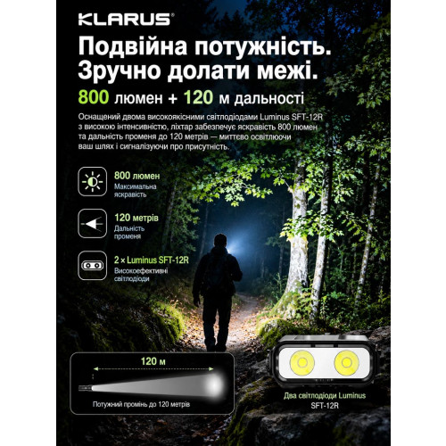 Ультратонкий фонарь Klarus E5 Ultra 800 лм/1400 mAh. Black фото 12