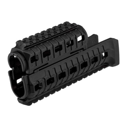 Цевье DLG Tactical (DLG-099) для АК-47/74 c 2-мя планками Picatinny + слоты M-LOK (полимер) черное фото 4