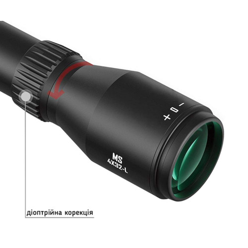 Прицел Discovery Optics MS 4x32 L (25.4 мм, без подсветки) фото 5