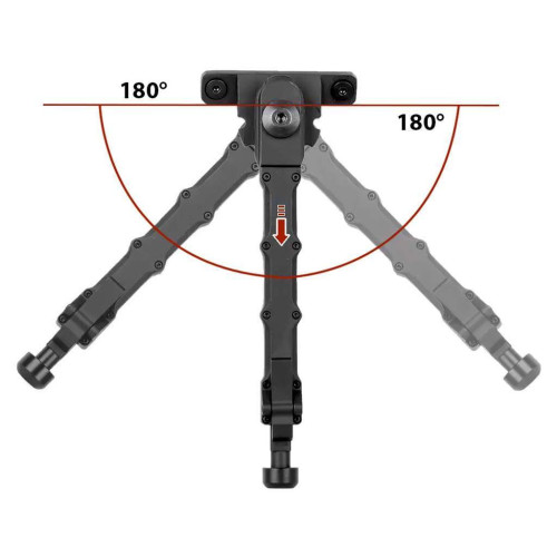 Сошки RocK V9 на M-LOK (висота 18.4 - 22.9 см) роздільні фото 5