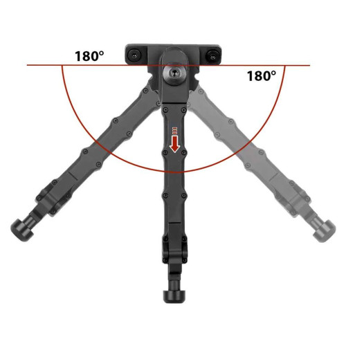 Сошки Buvele V9 на M-LOK (высота 18.4 - 22.9 см) раздельные фото 6